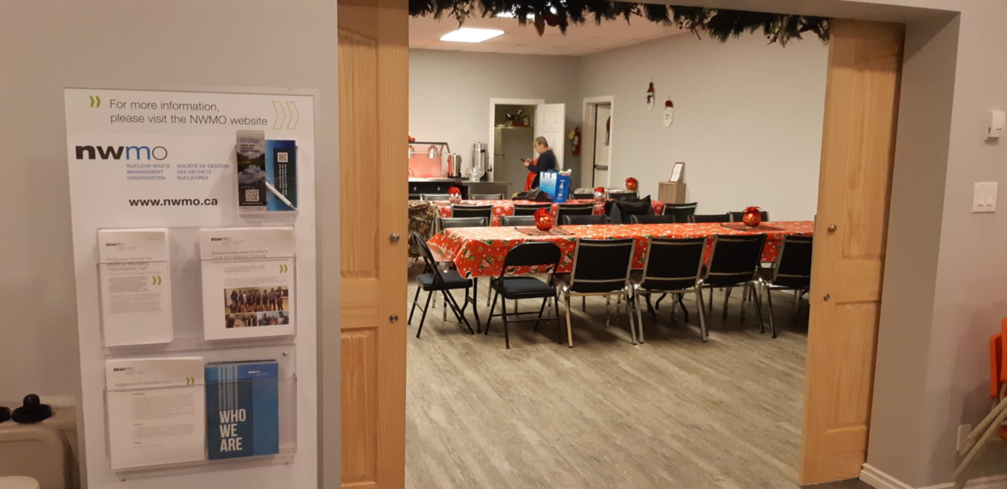 The Dyment Recreation Hall has space for community activities and events thanks to support from the Nuclear Waste Management Organization.